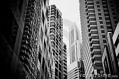 Skyscrapers, typical urban cityscape Stock Photo