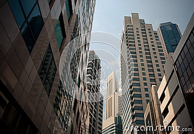 Skyscrapers, typical urban cityscape Stock Photo