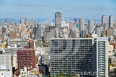 Skyscrapper center of Tennoji district. Osaka. Japan Editorial Stock Photo