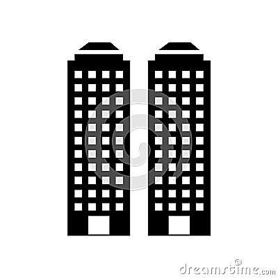 Skyscrapper icon vector isolated on white background, Skyscrapper sign , construction symbols Vector Illustration