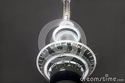 Skytower at night Stock Photo