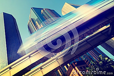 Skytrain Speed City Transportation Concept Stock Photo