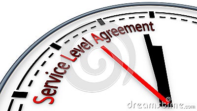 SLA: Service Level Agreement Stock Photo