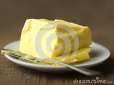 Slab of soft butter Stock Photo