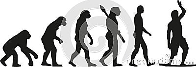 Slackline evolution wire walker Vector Illustration