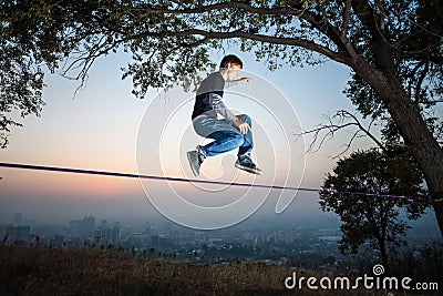 Slackline Stock Photo