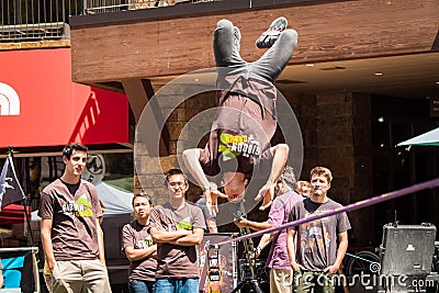 Slacklining Editorial Stock Photo