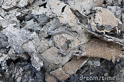 Slag iron from electric furnace, placing the storage to wait Stock Photo