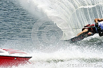 Slalom Water Ski Stock Photo