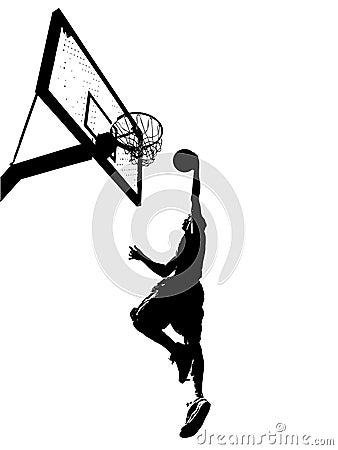 Slam Dunk Silhouette Vector Illustration