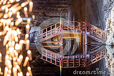 Slanic Salt Mine, Prahova Romania Editorial Stock Photo