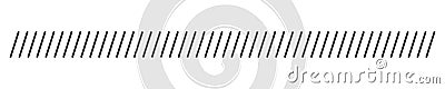 Slash line border, diagonal lines. Divider strip Tilt strip geometric abstract border. Diagonal grid. Geometric dashed Vector Illustration