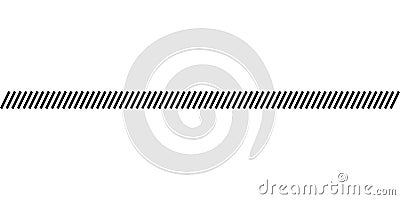 Slash line on white background. Vector illustration. Modern border. Vertical lines. Design footer Cartoon Illustration