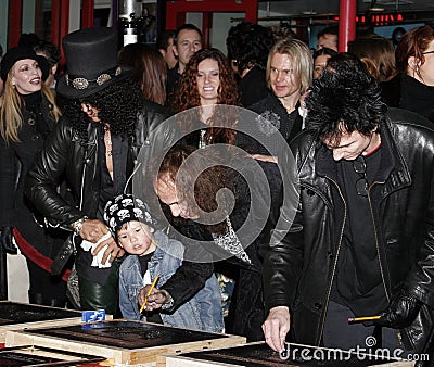 Slash, Ronnie James Dio and Terry Bozzio Editorial Stock Photo