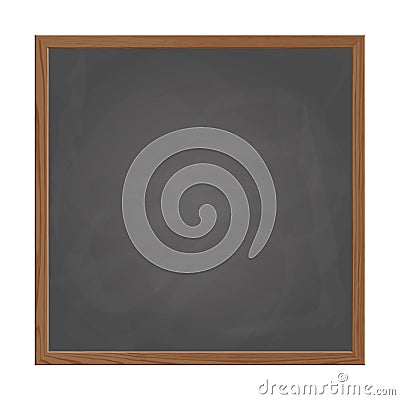 Slate blackboard gray with wooden frame Vector Illustration