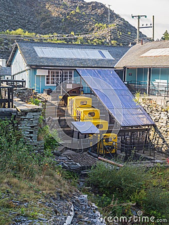 Slate mine in the mountains of Snowdonia, Wales Stock Photo