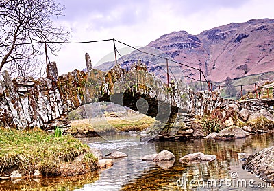 Slater Bridge in the English Lake District Stock Photo