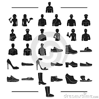 Slates, manufacture, profession and other web icon in black style.suede, textiles, rubber icons in set collection. Vector Illustration
