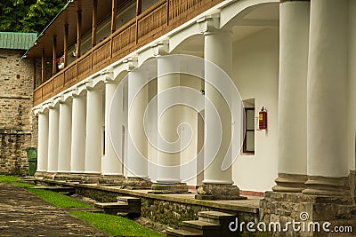 The Slatina monastery. Architectural details Stock Photo