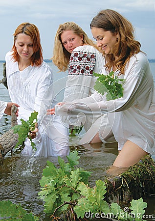 Slav women Stock Photo