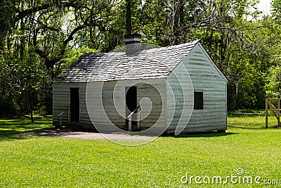 Slave Cabin at Historic Magnolia Plantation, Charleston, South Carolina Stock Photo