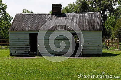 Slave Cabin at Historic Magnolia Plantation, Charleston, South Carolina Stock Photo