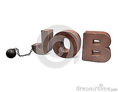 Slave of Job 3D Cartoon Illustration