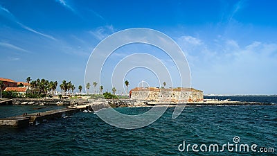 Slavery fortress on Goree island, Dakar Senegal Stock Photo