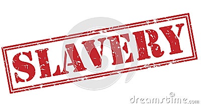 Slavery red stamp Stock Photo