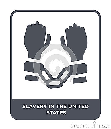 slavery in the united states icon in trendy design style. slavery in the united states icon isolated on white background. slavery Vector Illustration