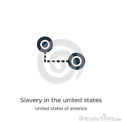 Slavery in the united states icon vector. Trendy flat slavery in the united states icon from united states of america collection Vector Illustration