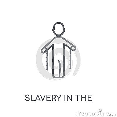 slavery in the united states linear icon. Modern outline slavery Vector Illustration