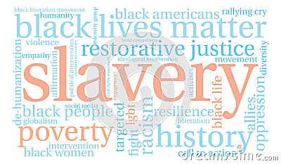 Slavery Word Cloud Stock Photo