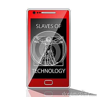 Slaves of technology Stock Photo