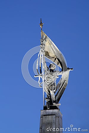 Slavin Memorial in Bratislava - a closeup Editorial Stock Photo