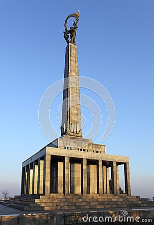 Slavin - memorial monument and cemetery Editorial Stock Photo