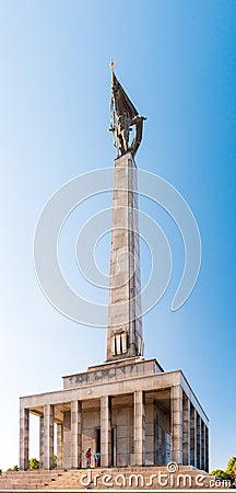 Slavin - memorial monument and cemetery for Soviet Army soldiers Editorial Stock Photo