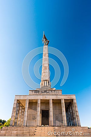 Slavin - memorial monument and cemetery for Soviet Army soldiers Editorial Stock Photo