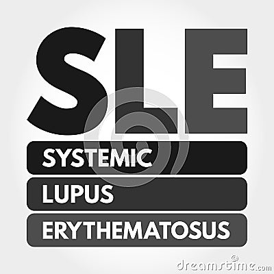 SLE - Systemic Lupus Erythematosus acronym Stock Photo