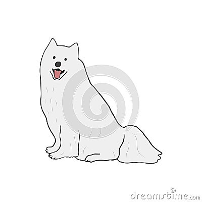 Sled dog breed Cartoon Illustration