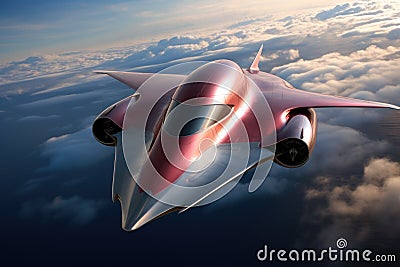sleek, aerodynamic design of hypersonic craft Stock Photo