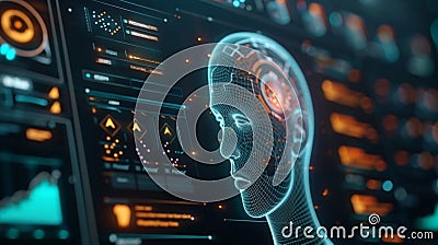 Sleek ai driven mental health chatbot interface with nlp, escalation protocols, and human oversight Stock Photo