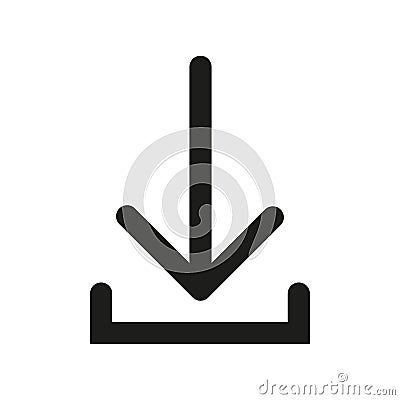 Sleek black arrow symbol on white background. Brand logo graphics in parallel Vector Illustration