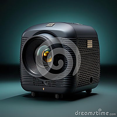 Sleek black projector for home movie marathons Stock Photo