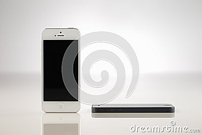 Sleek contemporary design of modern smartphones Editorial Stock Photo
