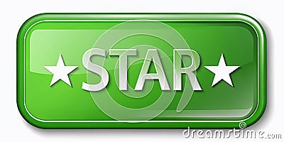 Sleek 3D Green Rectangular Button with 