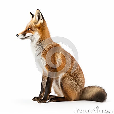 Sleek Fox In Lifelike Representation: Stunning National Geographic Photo Stock Photo