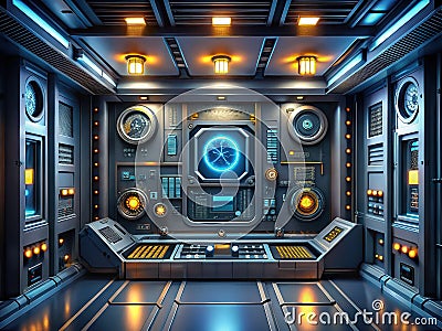 Sleek and Intuitive Industrial Design Button Slider A Futuristic UI with a Modern UserFriendly Interface Generative AI Stock Photo