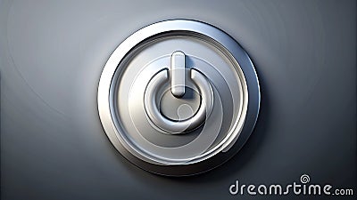 Sleek Minimalist Power Button Icon A Simple OnOff Switch for Modern Digital Interfaces and Electronic Devices Stock Photo