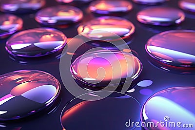 sleek and minimalistic background with floating holographic elements, creating a futuristic and immersive visual experience Stock Photo